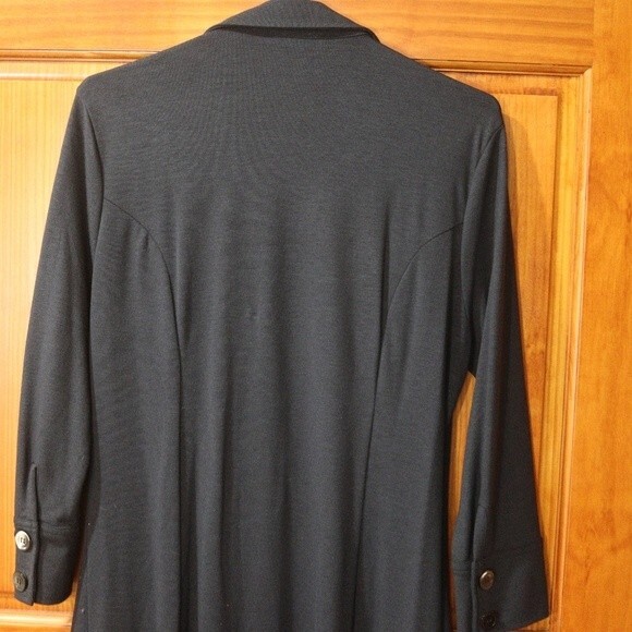 AK Anne Klein Charcoal Gray Midi Wrap Dress Medium - Picture 10 of 11